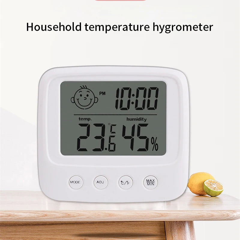 LCD Digital Temperature Baby Room Humidity Meter Backlight Home Qme