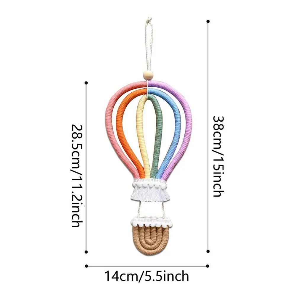 Rainbow Wall Pendant Air Balloon Hanging Tassels Woven Handmade Boho Qme Type 1 China Mainland
