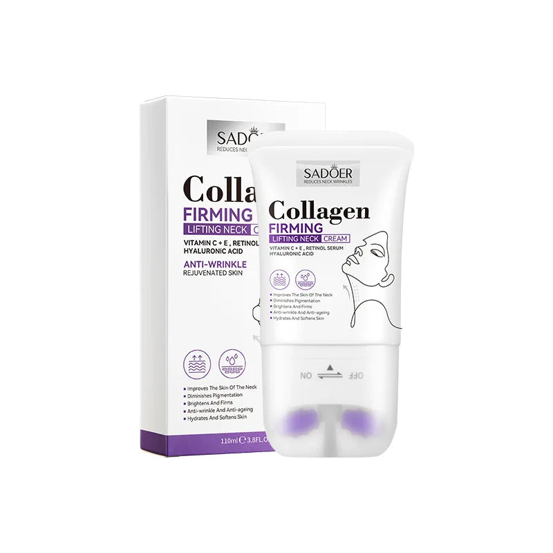 Collagen Neck Rolling Massage Cream Rice Extract Deeply Moisturizes Qme A-Neck Cream 110ml