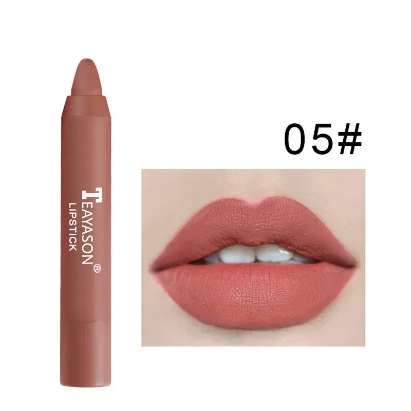 3pcs/set Velvet Matte Lipsticks Set Long Lasting Waterproof Sexy Red Nude Lip Stick Tint Pen Natural Makeup Beauty Cosmetic Qme 05