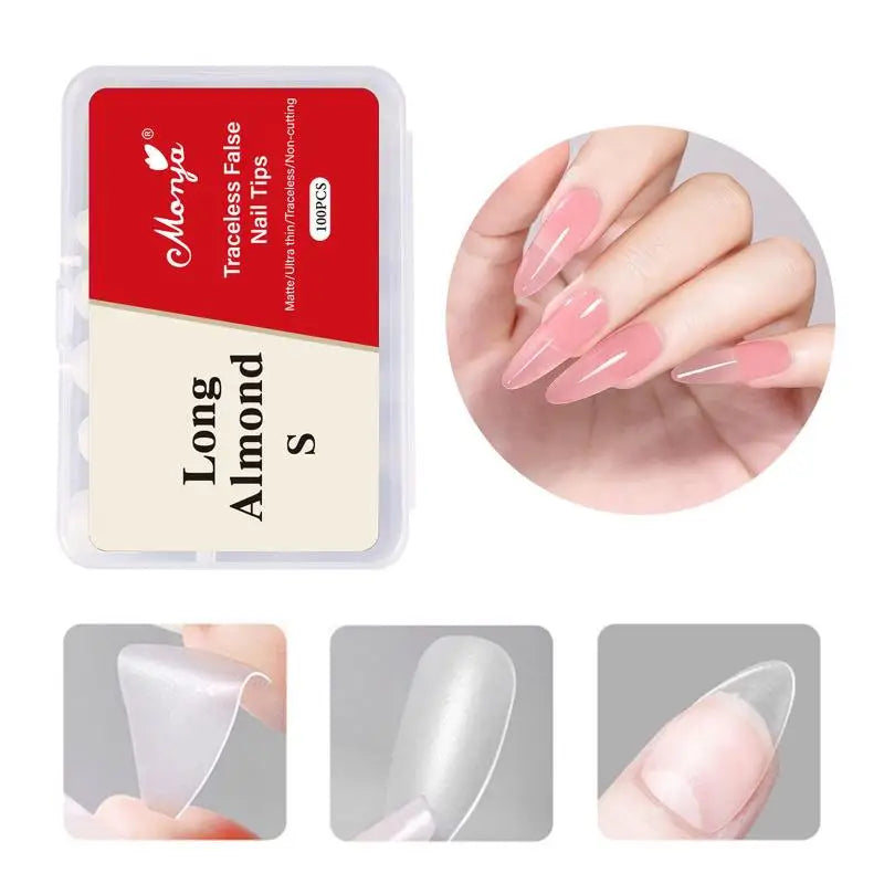 Box Fake Nails NO Polishing Trace Demal Press False Thin Nail Tips Qme