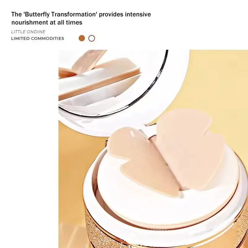 Air Cushion BB Cream Butterfly Powder Puff Moisturizing Foundation Qme