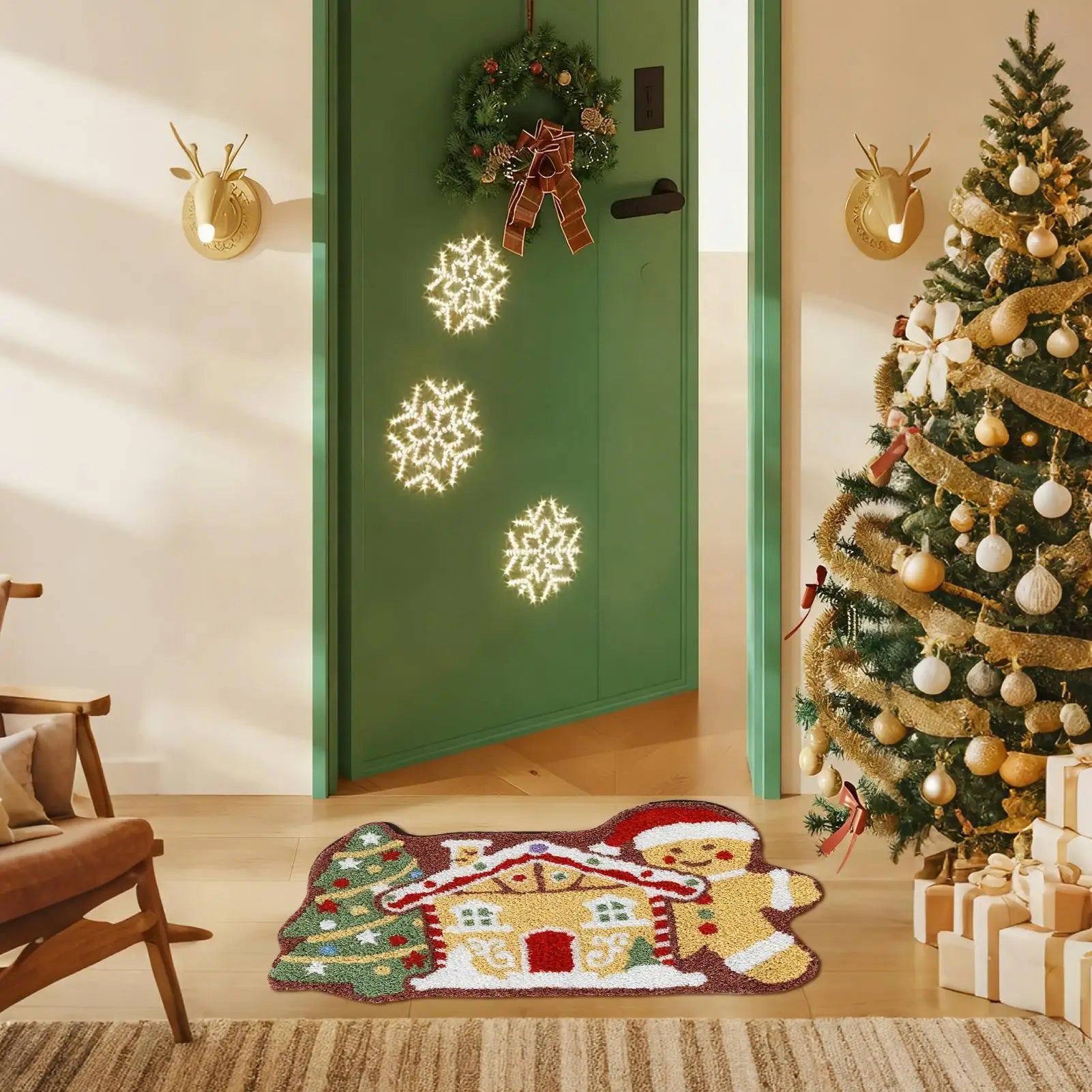 Gingerbread Door Mat 23 6x13 Non Slip Cute Soft Christmas Doormat Qme