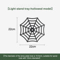 Outdoor Camping Lamp Stand Tray Storage Table Board Pole Blackened Qme black-2