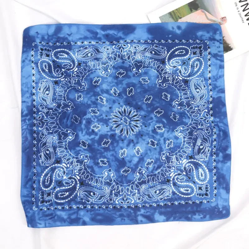 Hip Hop Bandana Square Scarf Scarves Seamless Hair Band Design Qme ROYAL BLUE