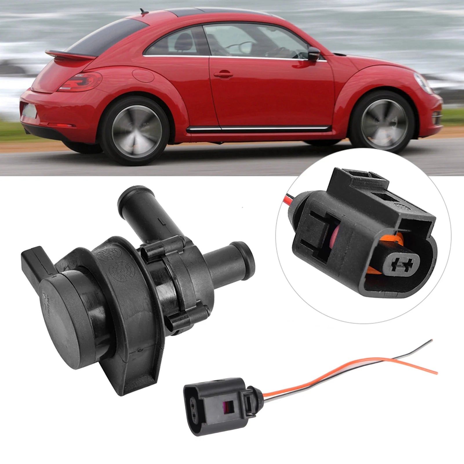 1K0965561J Car Auto Cooling Water Additional Auxiliary Pump Fit for Other Vehicle Aftermarket Replacement Qme