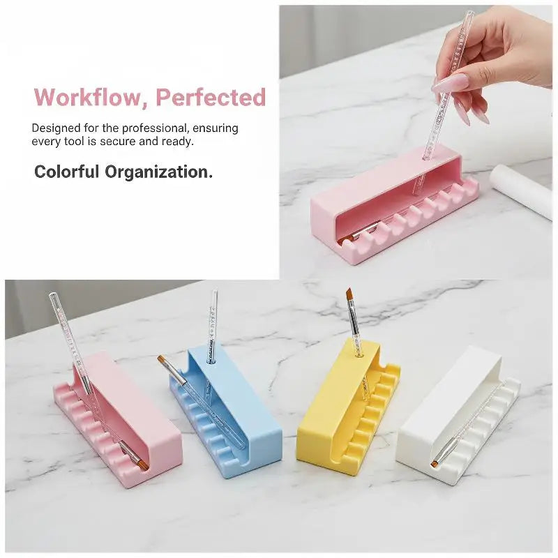 Plastic Brush Holder Stain Proof Easy Carry Space Saving Watercolor Qme