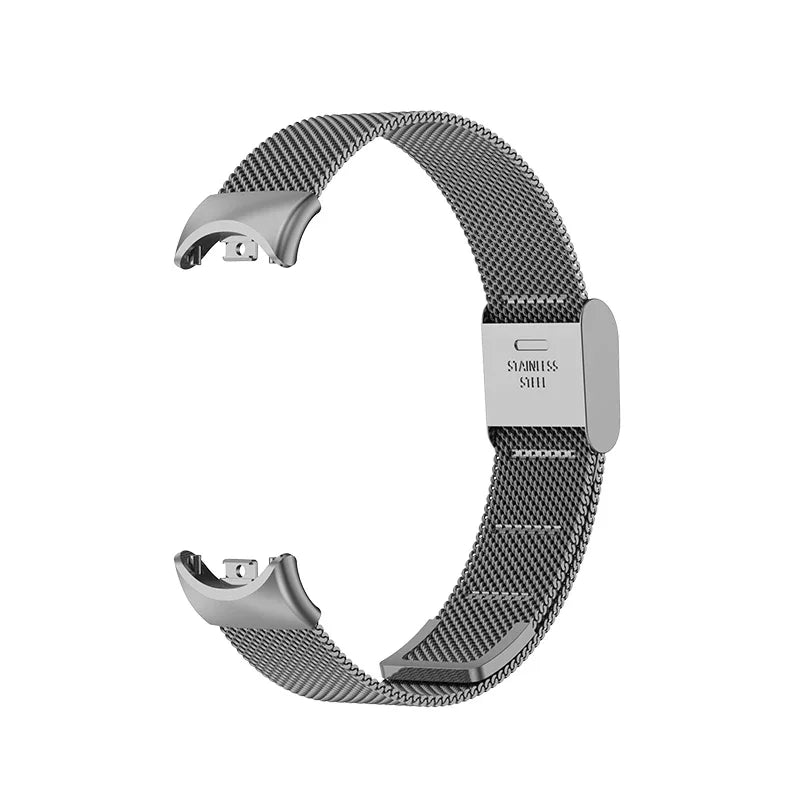 Metal Mesh Stainless Steel Strap for Xiaomi Mi Band 8 Smart Bracelet Replacement Accessories Watchband Miband 8 Smartwatch Qme H for Miband 8