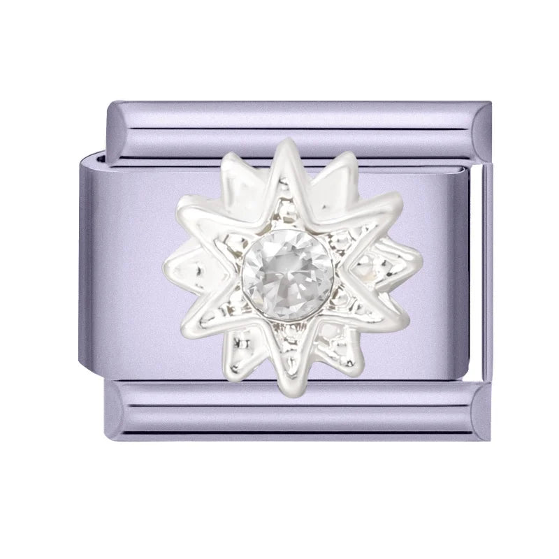 2026 Y2K Charm Beautiful Purple Sunset Zircon Italian Links Fit