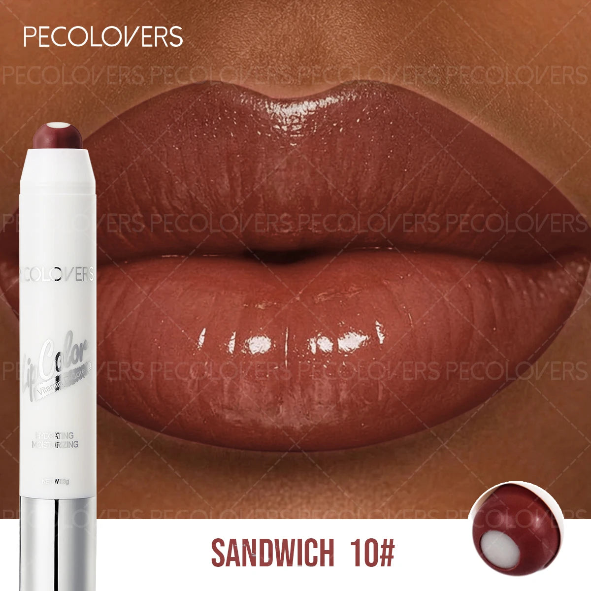 Hydrating Lip Gloss Pen Pink Coral Chocolate Brown Glass Effect Qme 10