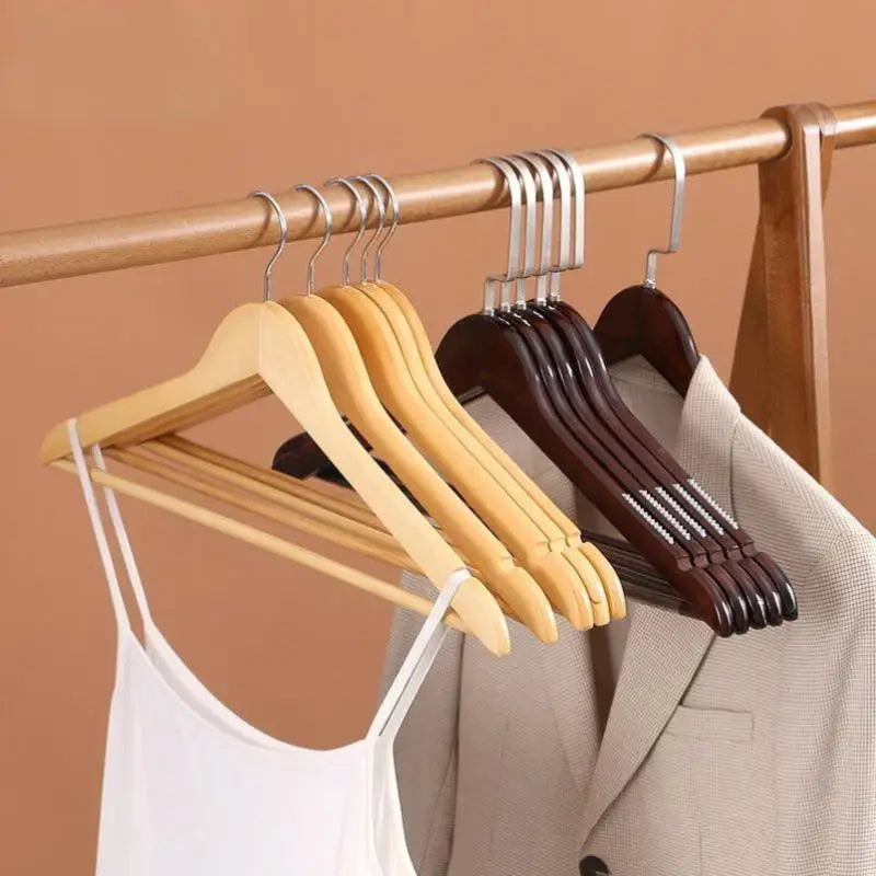 Adult Clothes Rack 2 4 Wooden Hangers Solid Wood Clothing Store Qme