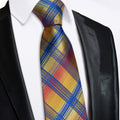 3.15inch Zipper Tie S,Paisley Clean Knot-free, For Formal Business, Easy To Pull, Lazy Groom Wedding, Orange Multi-Color Stripes Qme HT-AL-0109B