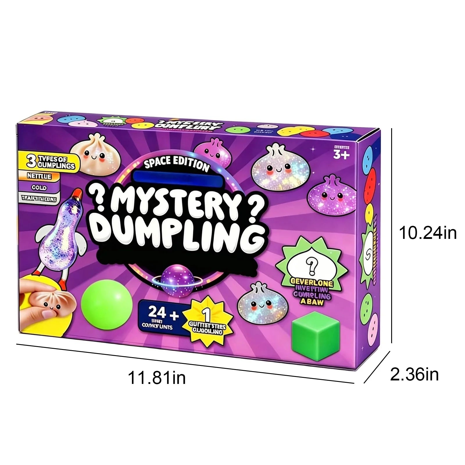 2026 Mystery Dumpling Advent Calendar Baozi Fidget Squishy 24 Day Countdown Calendar Cute Soft Dough Ball Fidget Toys Qme
