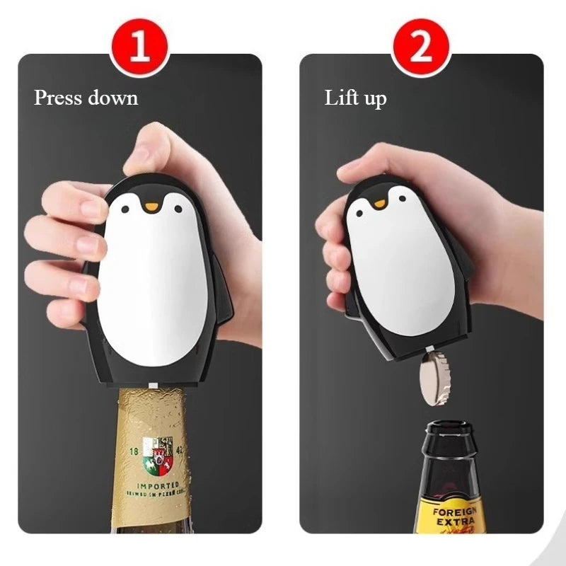 Penguin Bottle Opener Cartoon Portable Can Beer Beverage Home Qme