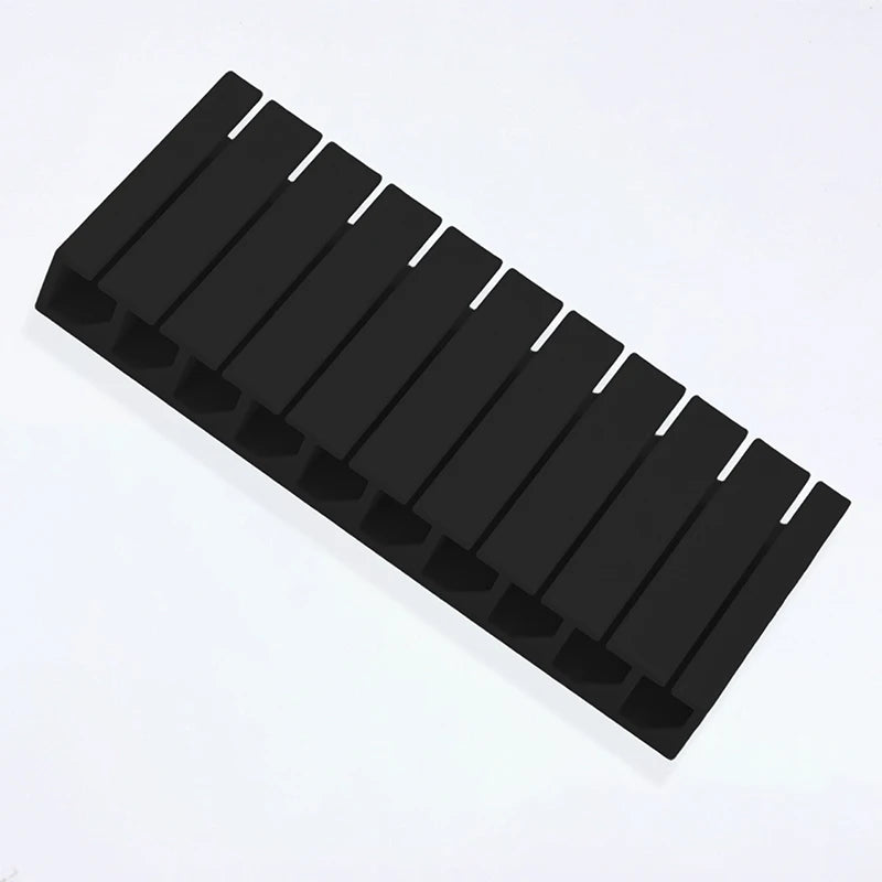 10 Grids Nail Art Sticker Organizer Storage Box Transfer Paper Qme Black