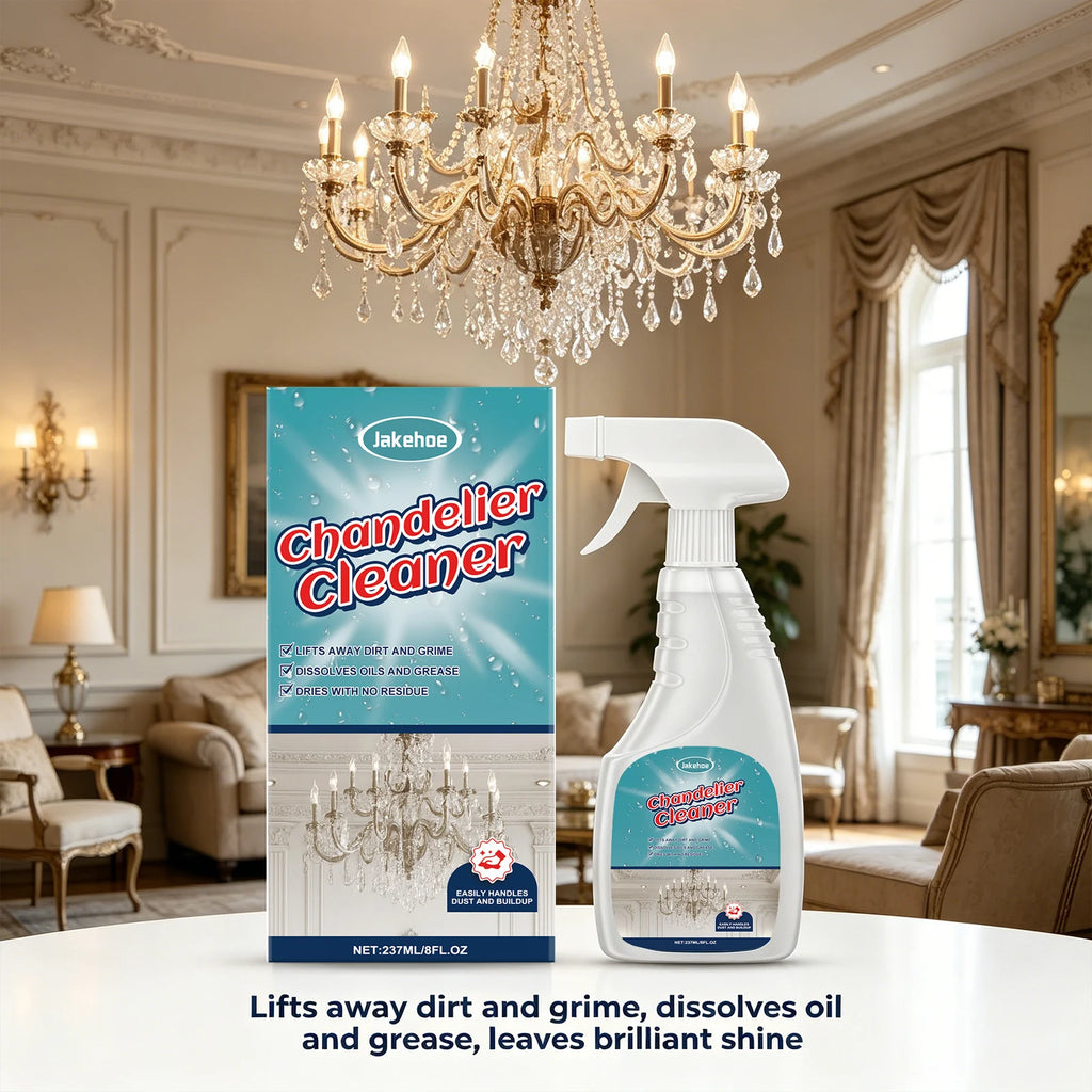 Chandelier Cleaning Spray Removing Dust Grime & Grease Restores Shine Polishing Household Crystal & Glass Light Fixture Cleaner Qme