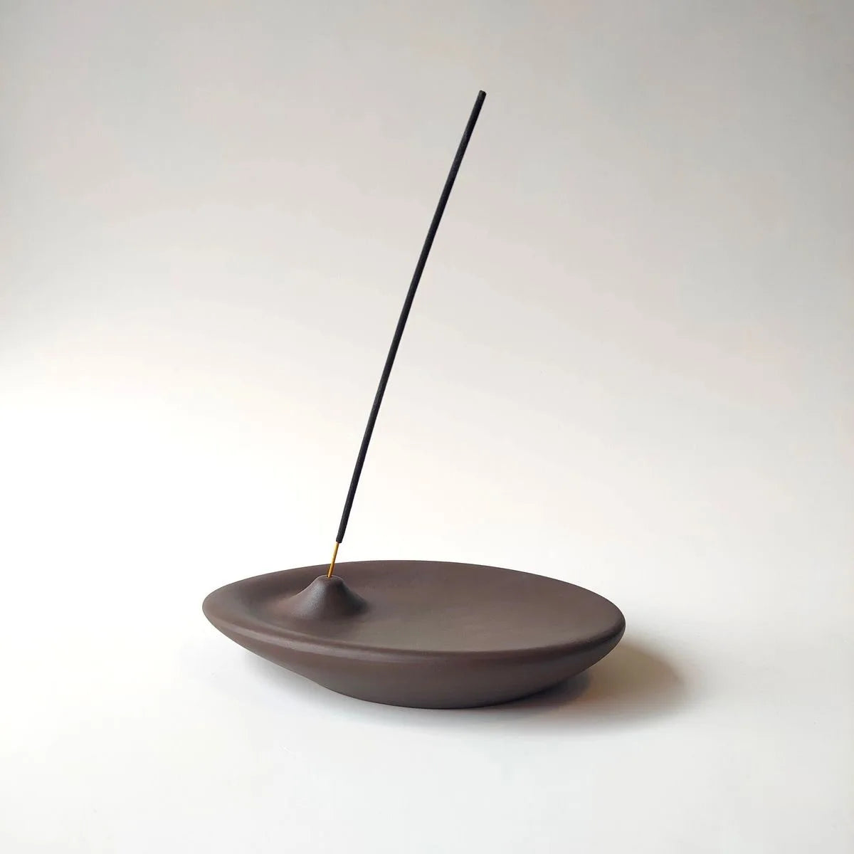 Incense Burner Modern Simple Plug-in Tray Home Yoga Meditation Qme Brown