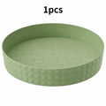 1/3Pcs 360 Degree Rotatable Storage Tray Round Non-slip Spice Rack Household Organizer for Kitchen Seasoning Cosmetics Qme matcha green 1pcs