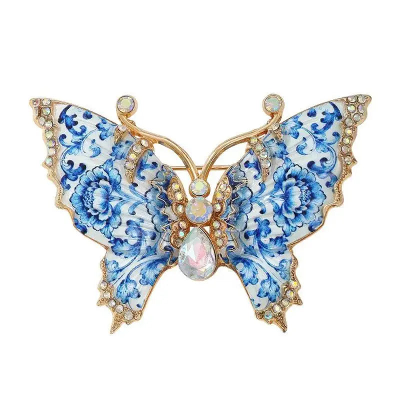 1Pcs Clothing Pin Baroque Luxury Butterfly Design Brooches For Men And Women Fashion Jewelry Accessories Qme A1