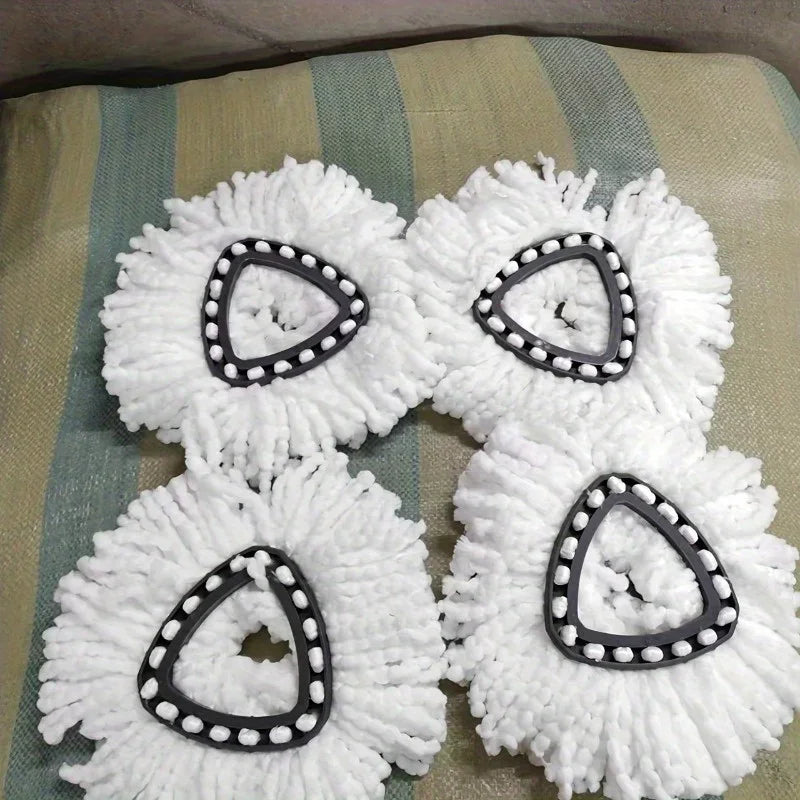4pcs, Spin Mop Head, Replacement Mop Head For Spin Mop, Washable Durable Mop Head Refill, Wet And Dry Cleaning Qme