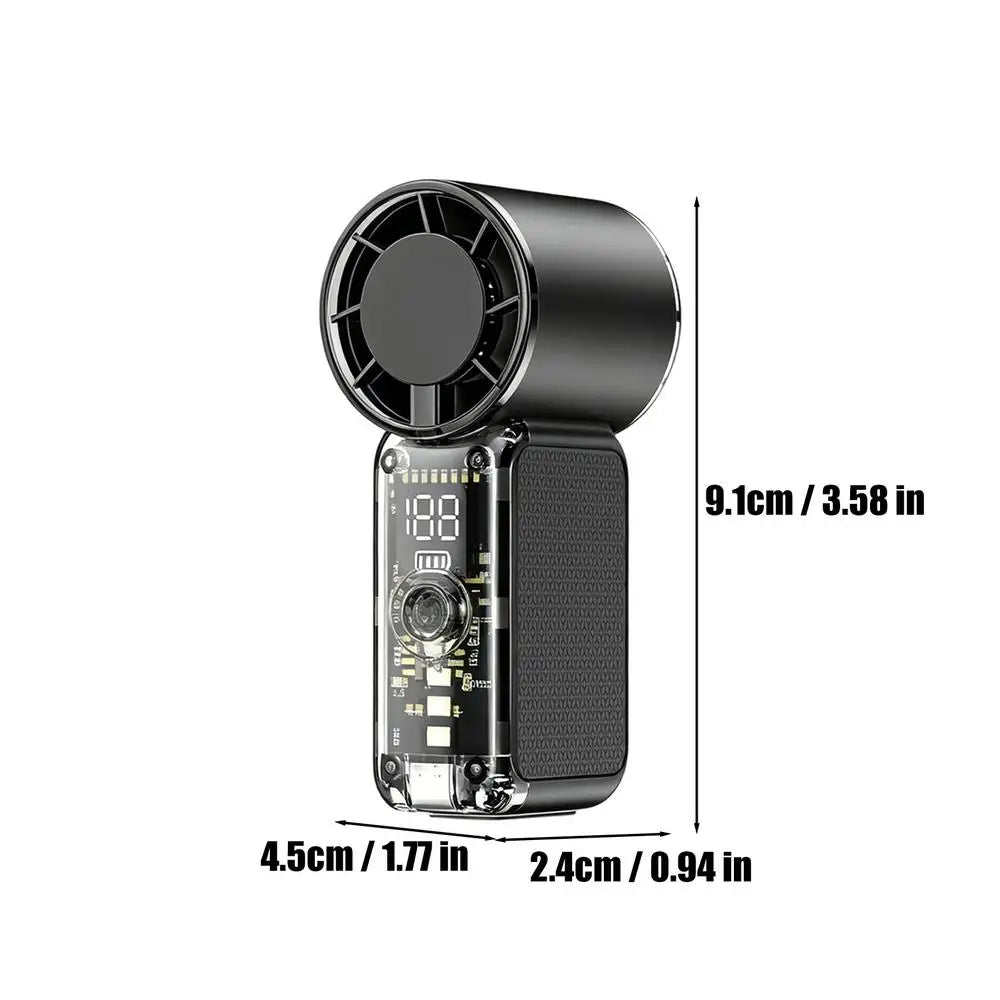 Fan Portable Rechargeable Portable Personal Cooling Gadget 100 Speed Settings Handheld Fan for Home Office Bedroom Desk Indoor Qme Black