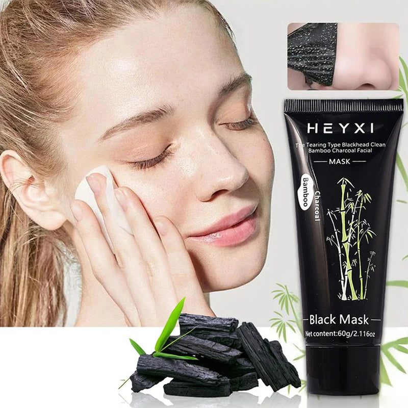 Bamboo Charcoal Tear Off Facial Mask Clean Skin Cool Control Oil Qme