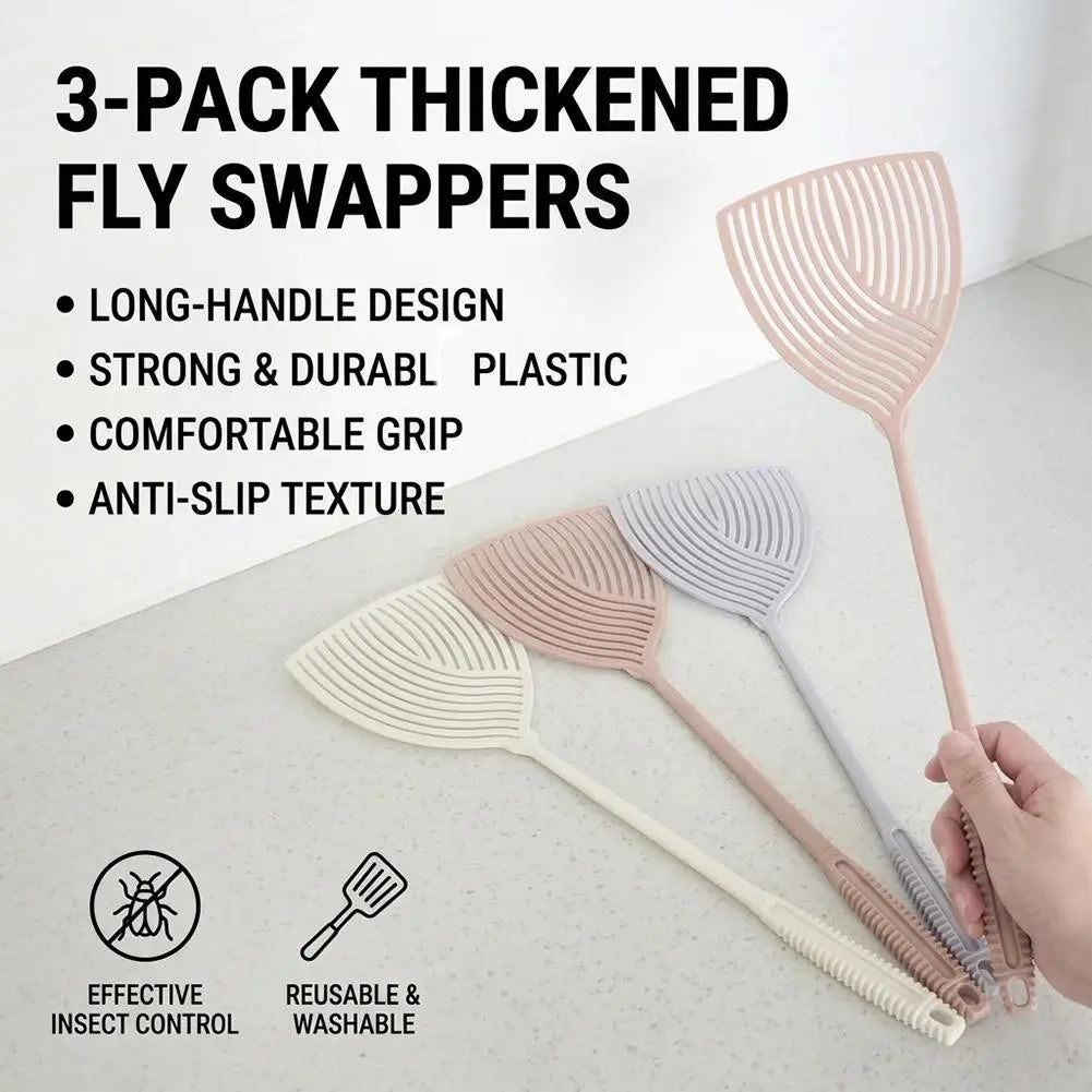Long Handle Fly Swatter Indoor Outdoor Use Mosquito Pest Control Qme