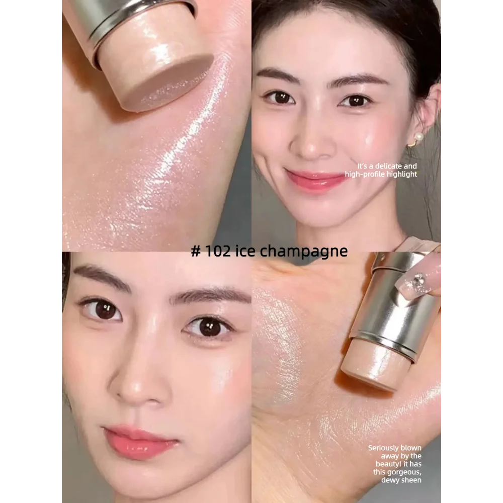 Gloss Stick Highlighter Blush Water Light Shimmer Waterproof Face Qme Champagne