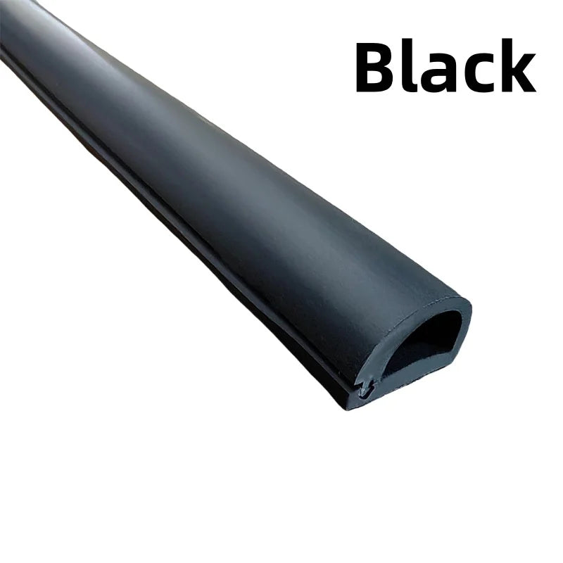 1/2/3m Floor Cable Cover Self-Adhesive Cable Anti Extrusion Extension Wiring Duct Protector Wire Organizer for Floor Desk & Wall Qme K15-Black 1m
