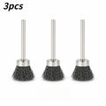 Rotary Drill Cleaning Tool 3/5Pcs Mini Steel Wire Brush Disc Rust Removal Polishing Wheel For DIY Metal Handicraft Care Qme Type B - Cup 3pcs