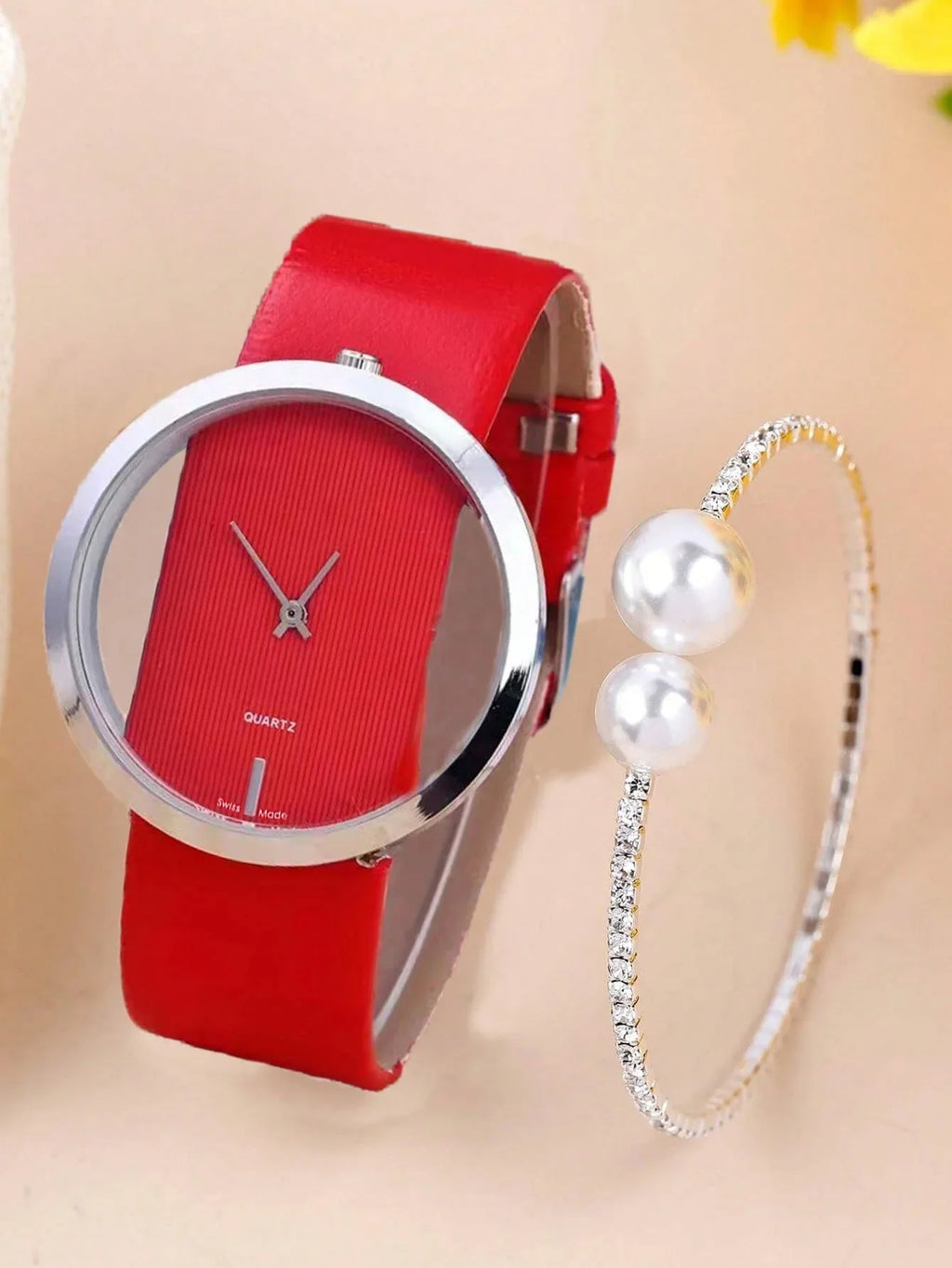 2pcs Set Luxury Women Bracelet Quartz Watches For Women Leather Watch Ladies Sports Dress Wrist Watch Clock Relogio Feminino Qme