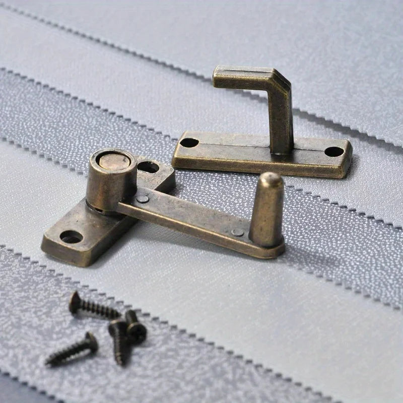 Antique Bronze Door Latch, Retro Sliding Bolt Lock, Vintage Security Gate Latch for Cabinets, Windows & Furniture Qme