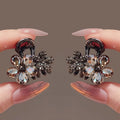 2pcs Fancy Decoration Sparkling Crystal Rhinestone Flower Hair Clip Decoration Hair Clip Suitable for Parties, Dances, Dinners Qme 2pcs