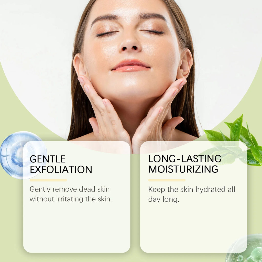 Green Tea Facial Scrub Deep Pore Cleansing Hydrating Blackhead Removal Dead Skin Gentle Exfoliating Scrub Skin Renewal Skin Care Qme