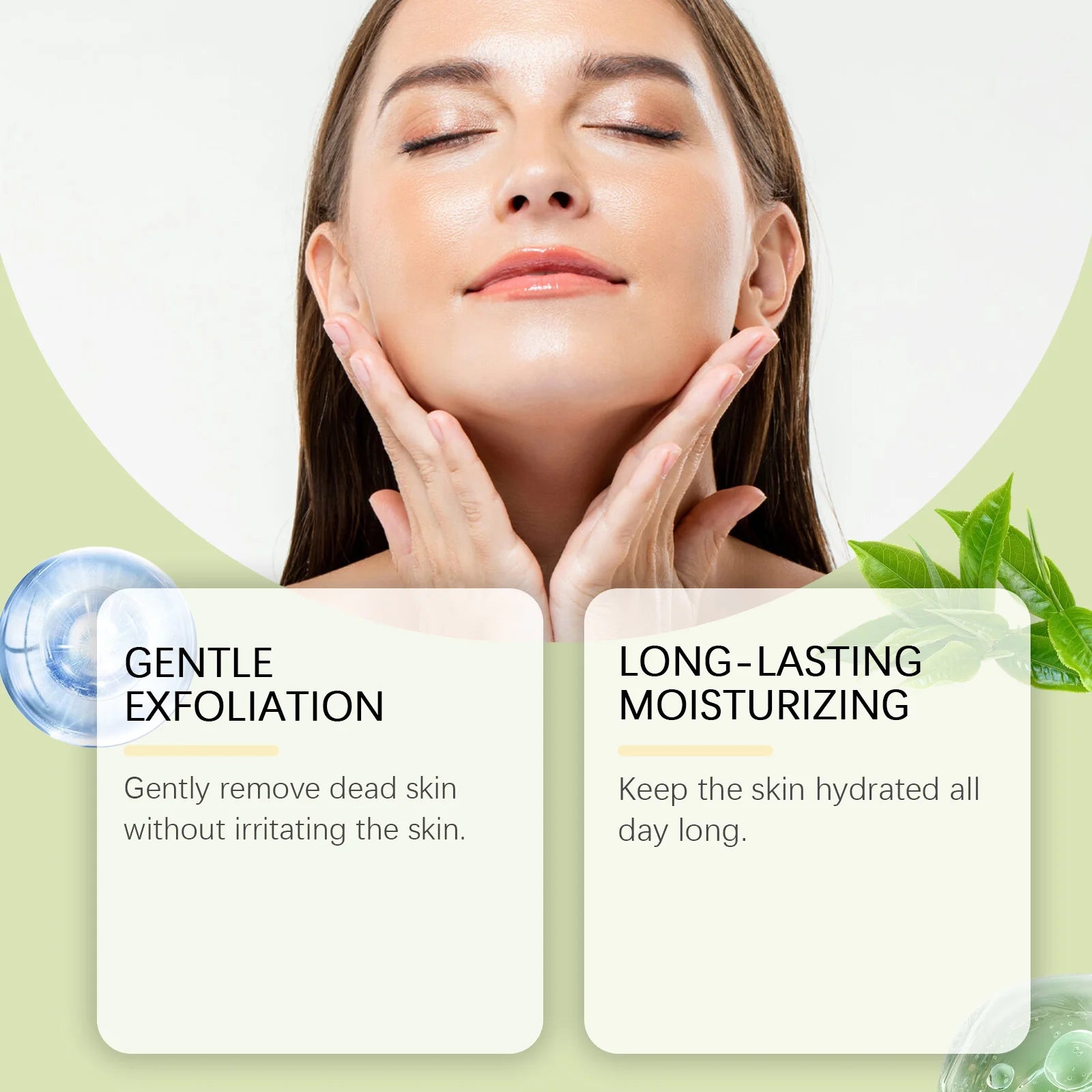 Green Tea Facial Scrub Deep Pore Cleansing Hydrating Blackhead Removal Dead Skin Gentle Exfoliating Scrub Skin Renewal Skin Care Qme