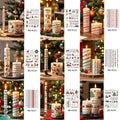 A Multi-purpose Xmas Tattoo Sticker Set Easy To Stick, Decorative Decals for Candle Window, Home Christmas Party Decorations Qme 9pcs WS-H111H119 1