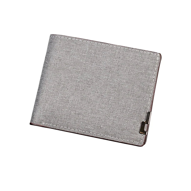 Denim Leather Storage Wallet Men Multi-functional Money Clip Simplified Coin Purse Large-capacity Multi-layer Storage Bags Qme