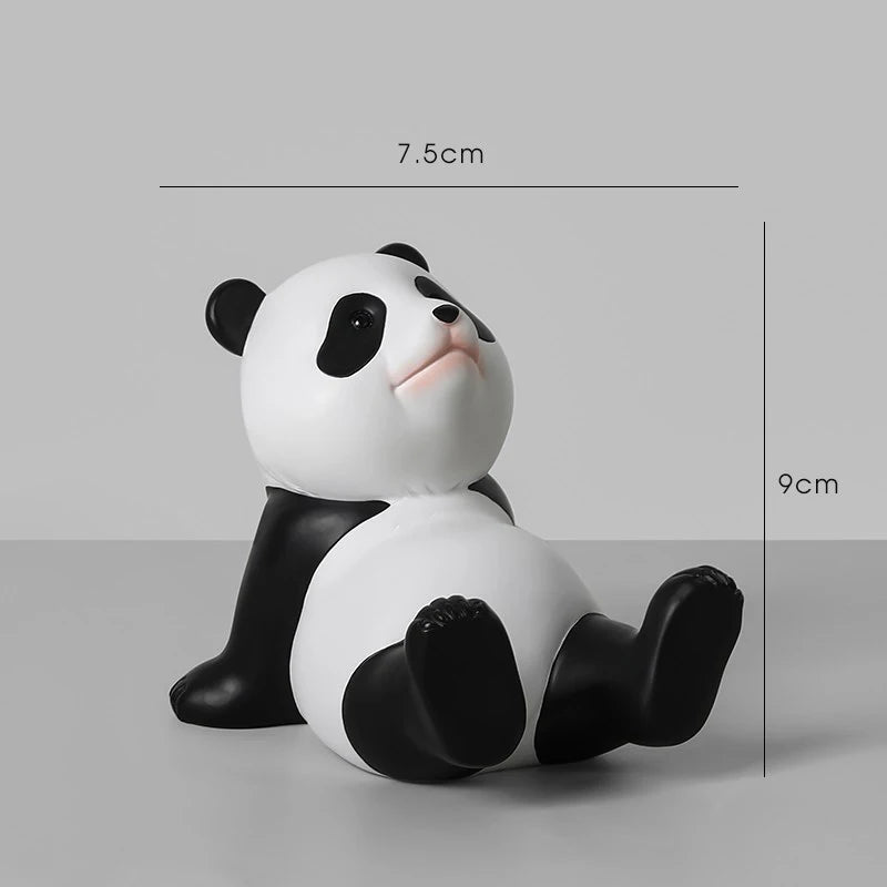 Cute Creative Panda Figurines Interior Universal Cell Mobile Phone Qme A1