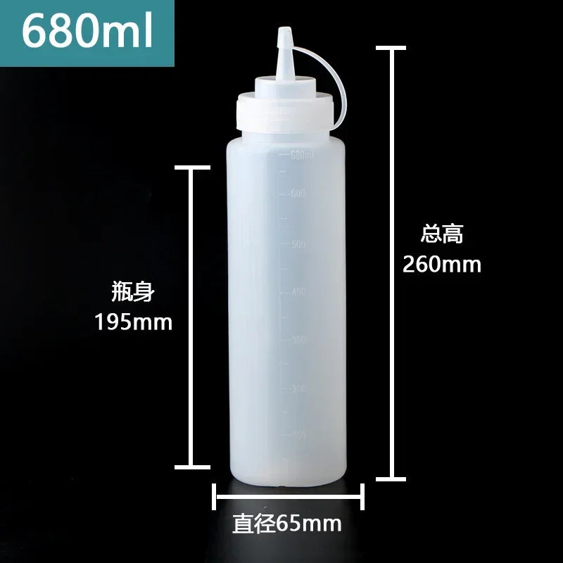 240 360 450 500 Squeeze Condiment Bottles Cap Lids Ketchup Mustard Qme 680ml