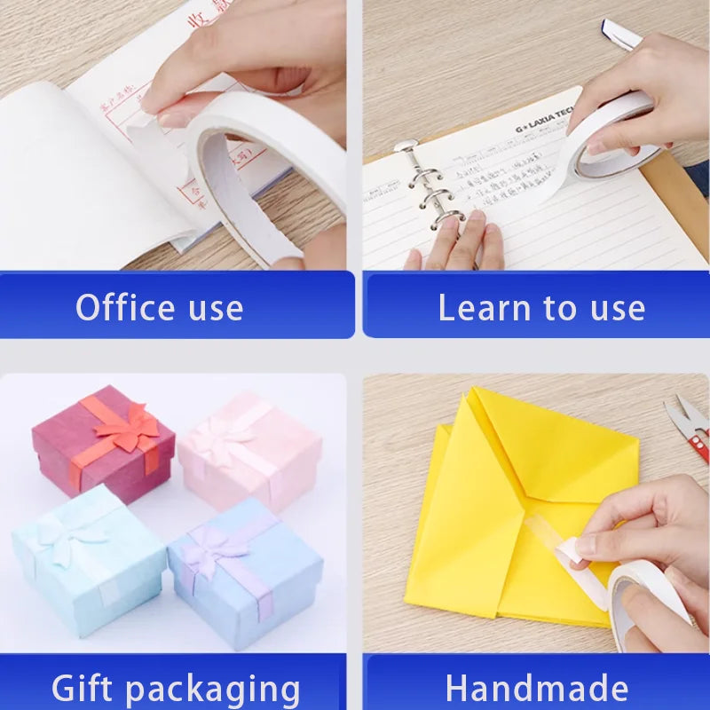 10M Double Sided Tape Super Strong Double Faced Powerful Hand Tearing Ultra-thin High-adhesive Tape 5-40mm Width Qme