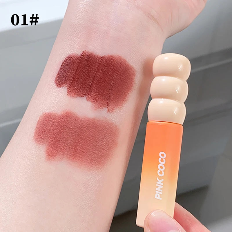 PINK COCO Sunset Galaxy Lip Glaze Matte Velvet Mud Low-saturation Qme P593-01