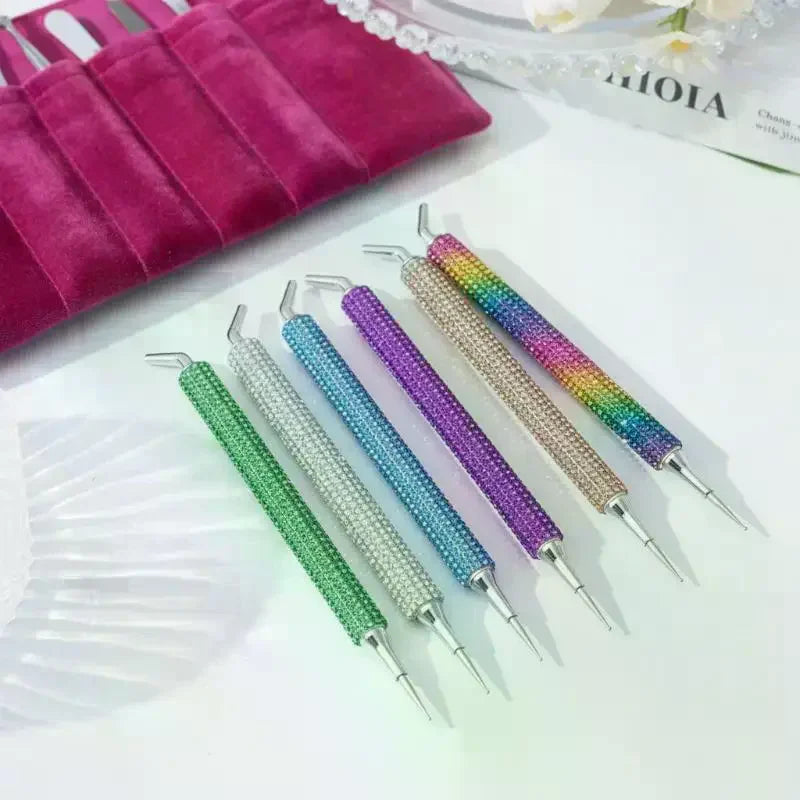 Dual Sided Nail Art Rhinestone Picker Pen Self Adhesive Pickup Tool Qme