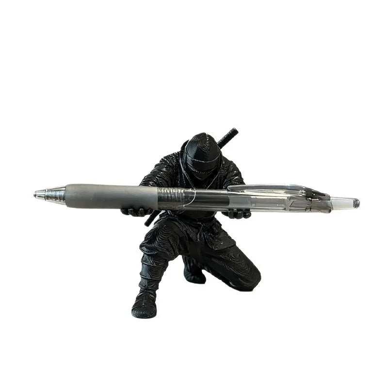Funny 3D Printed Ninja Pen Holder Personalized Desktop Decor Qme Black