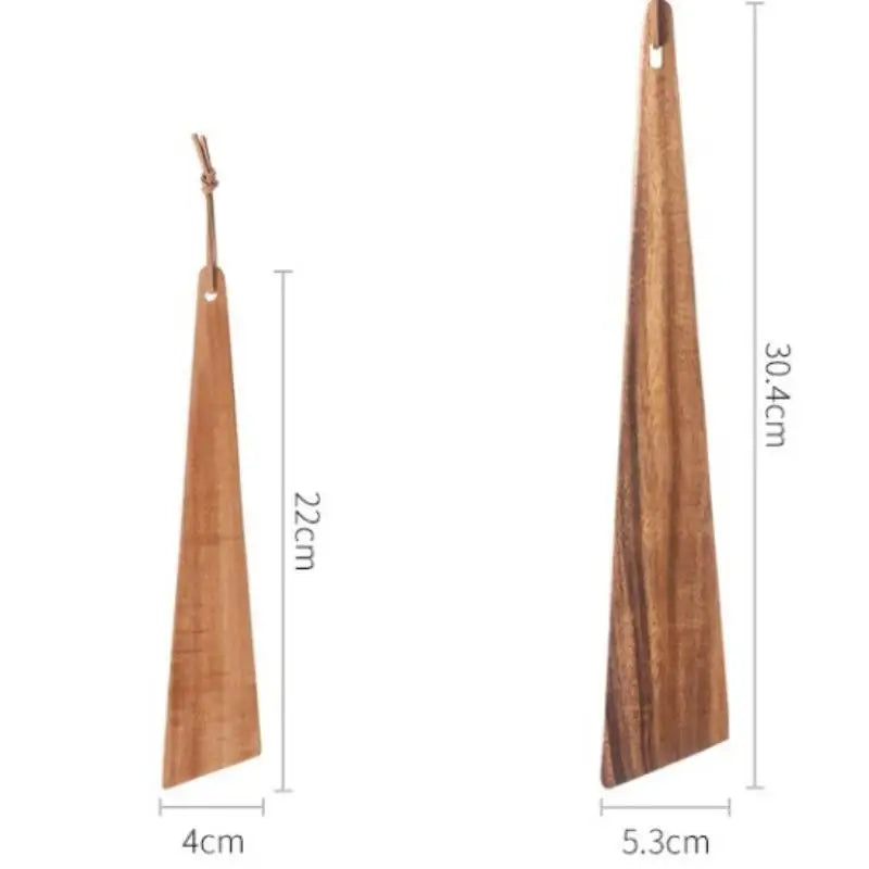 Outdoor Wooden Triangular Shovel Temperature Resistance Cooking Qme