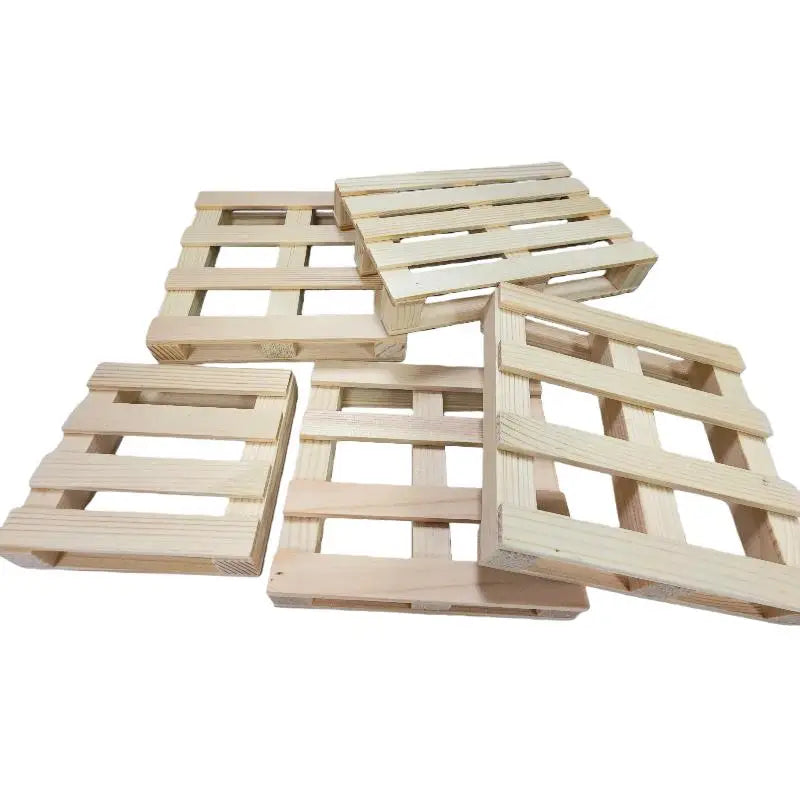 Cold Drinks Mini Wooden Pallet Beverage Coasters Wood Flower Pot Qme