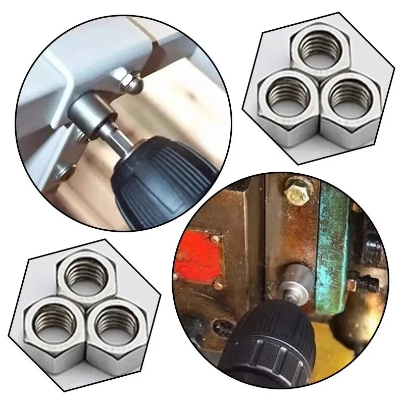 Powerful Socket Inner Hexagonal Wrench Hexagonal Handle Screwdriver Socket Extension Rod Pneumatic Screwdriver Insert Tool Set Qme