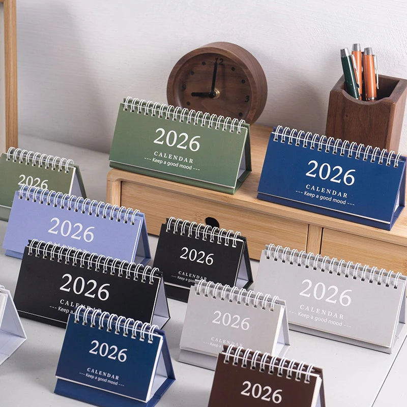 2026 Mini Desk Calendar Desktop Notepad Ornament Cute Simple Calendar,Christmas New Year Gift, Daily Planner Table Calendar Qme