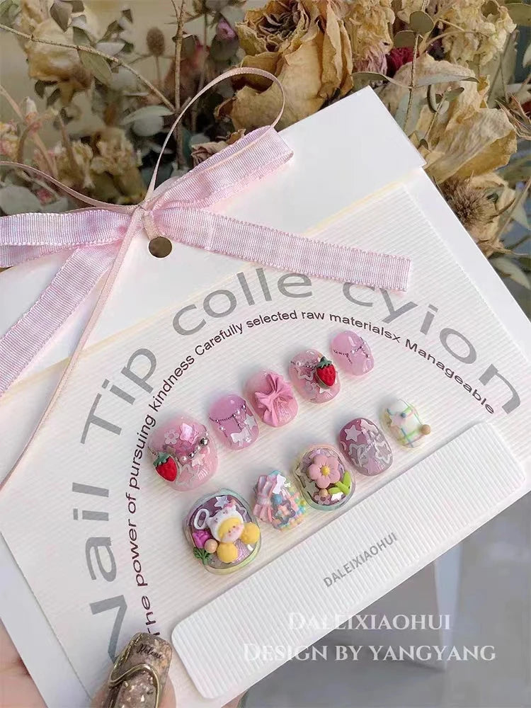 4 Fluorescent Mixed Shapes Nail Sequins Moon Star Flower Heart Art Qme