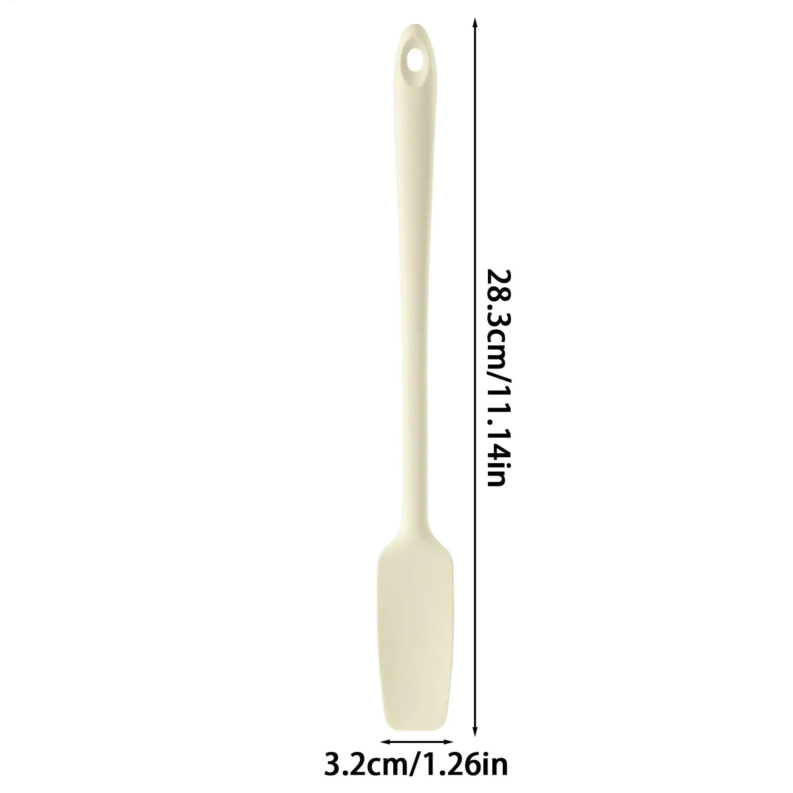 Silicone Butter Scraper Long Handled Jar Scraping Spatula Cream Qme