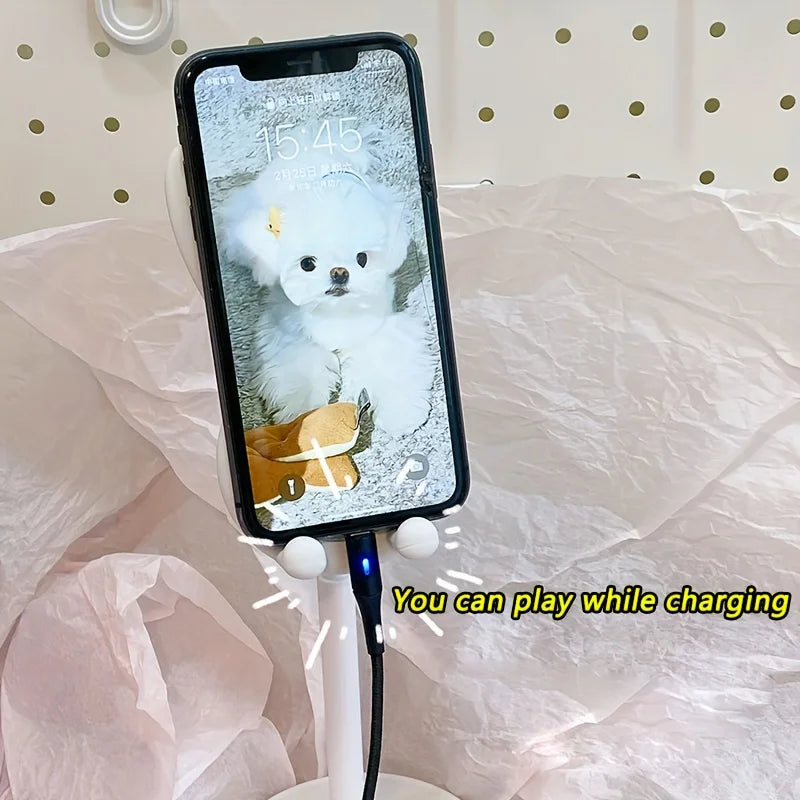 Pink Phone Holder Desktop Cell Phone Stand Adjustable Lovely Rabbit Cartoon Table Support For iPhone iPad Samsung Huawei Xiaomi Qme